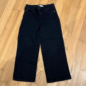 Zara Black Flare Wide-Leg Jeans